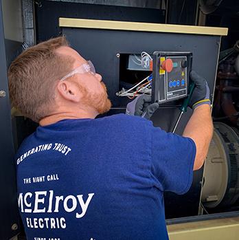 McElroy Electric electrician provides preventive maintenance to help ensure your backup generator provides long-term, trouble-free operation.