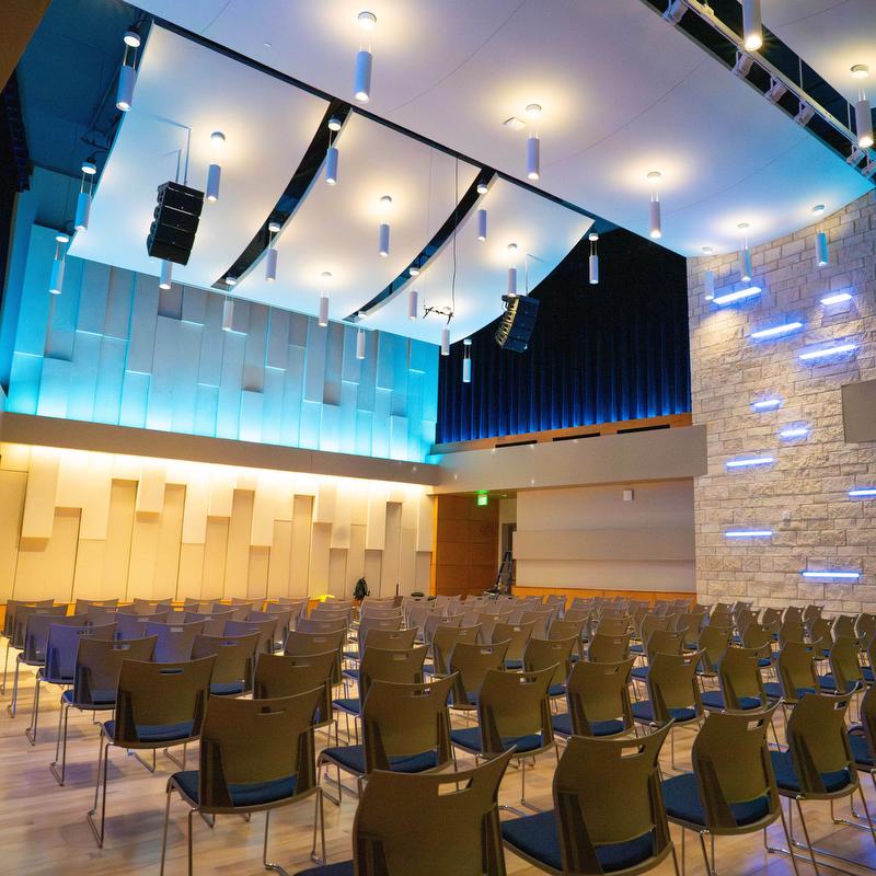 Washburn University's Dr. James Hurd Recital Hall features exceptional lighting, installed by McElroy Electric.