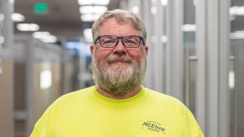 Shawn O’Malley, McElroy Electric safety manager, celebrates 25 years with McElroy’s on November 16, 2025.